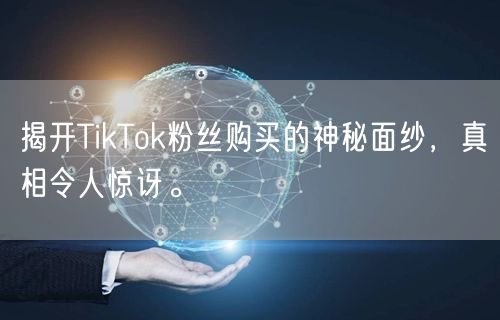 揭开TikTok粉丝购买的神秘面纱，真相令人惊讶。