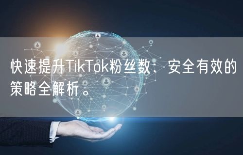 快速提升TikTok粉丝数：安全有效的策略全解析。