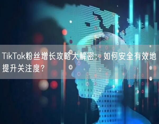 TikTok粉丝增长攻略大解密：如何安全有效地提升关注度？