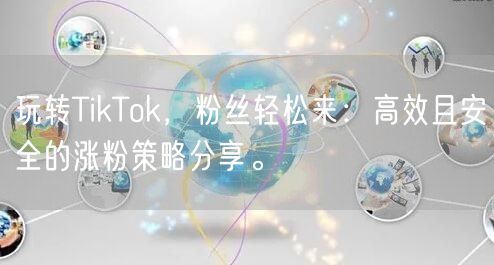 玩转TikTok，粉丝轻松来：高效且安全的涨粉策略分享。