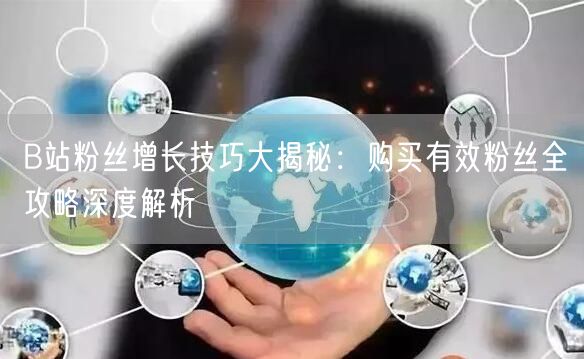 B站粉丝增长技巧大揭秘：购买有效粉丝全攻略深度解析