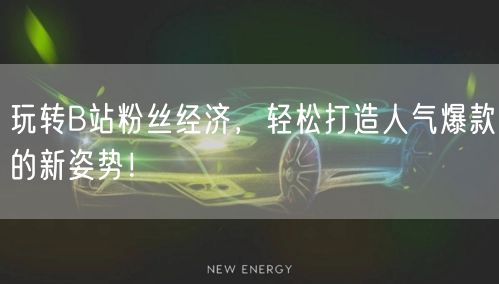 玩转B站粉丝经济，轻松打造人气爆款的新姿势！