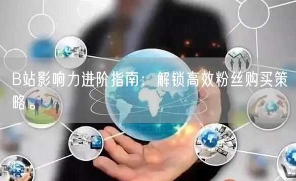 B站影响力进阶指南：解锁高效粉丝购买策略。