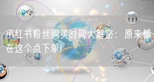小红书粉丝购买时间大解密：原来都在这个点下单!