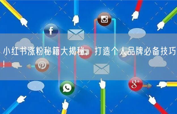 小红书涨粉秘籍大揭秘，打造个人品牌必备技巧!