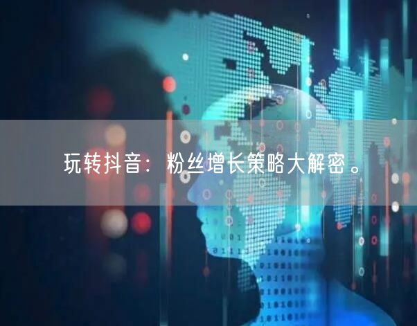 玩转抖音：粉丝增长策略大解密。
