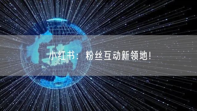 小红书：粉丝互动新领地！