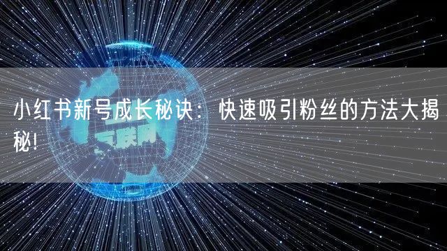 小红书新号成长秘诀：快速吸引粉丝的方法大揭秘!